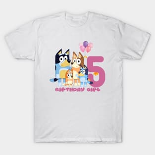 Bluey and Bingo 5 year T-Shirt